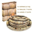 thumbnail image 2 of Havercamp Aged to Perfection Party for 16! For the adult getting better with age. Aged Whiskey Barrel Theme for Birthdays & More! Includes Two Sizes Paper Plates & Napkins., 2 of 8