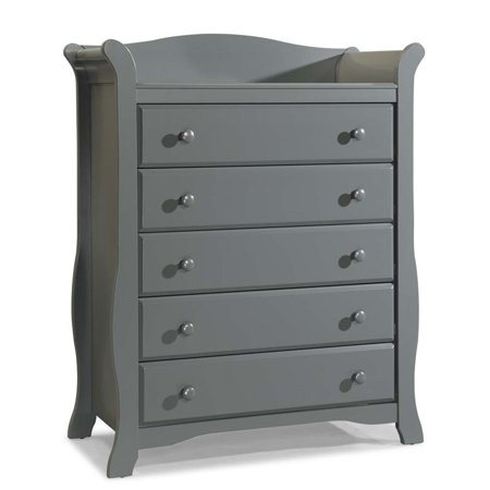 Kingfisher Lane 5 Drawer Dresser In Gray Walmart Com