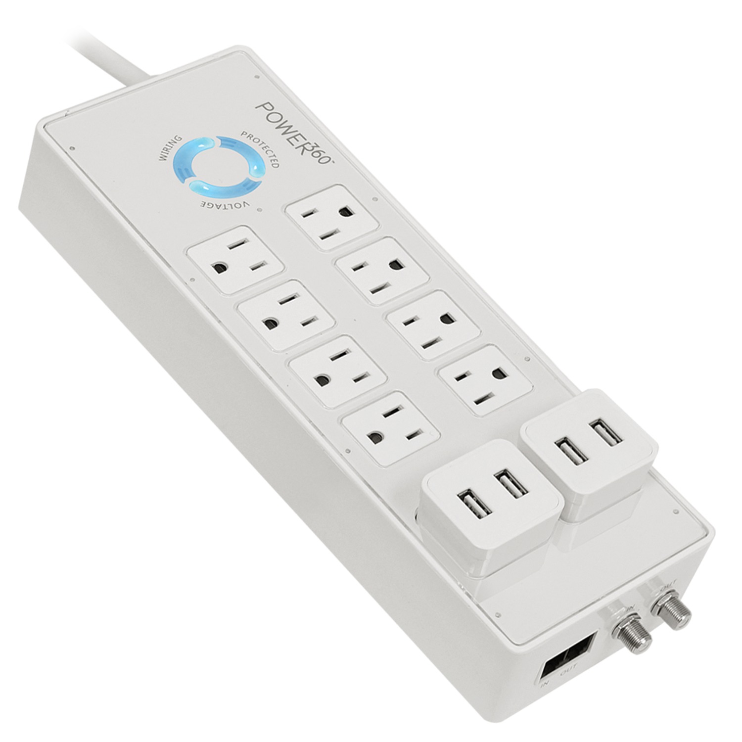 Panamax PM8-AV 8 Prese Protezione Sovratensioni Per SAT E Telefono - Argento