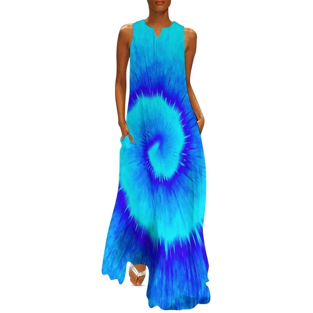 Robe Teinture sur Nœuds Imprimé Léopard Robe Maxi de Soirée Design Col en V Robes Longues Décontractées Vêtements de Rue Oversize