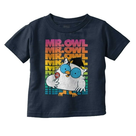 

Mr Owl Vintage Retro Tootsie Pops Toddler Boy Girl T Shirt Infant Toddler Brisco Brands 18M