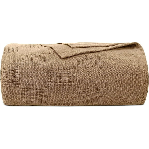 Waffle Weave Thermal Bed Blanket-66x90 Twin Comforter Cotton Throw Blankets for Bed, Sofa, Bedroom Decor, Housewarming Gifts, Layering of Hotels & Hospital Bed Sheets Plum