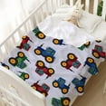 thumbnail image 5 of Colorful Tractors Excavators Blue Trucks Flannel Lightweight Blankets Quilt Plush Fleece Soft Bedding Throw Blanket for Couch and Bed 50"x40" for Kids, 5 of 6