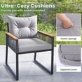 thumbnail image 4 of Kadyn Patio Furniture Sets,Outdoor Conversation Sets,3 Pieces Patio Furniture Set with 2 Tier Coffee Table and Soft Seat Cushions-Gray, 4 of 6