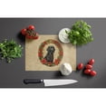 thumbnail image 5 of Flat-Coated Retriever Christmas Flowers Glass Cutting Board 12 in x 15 in, 5 of 5