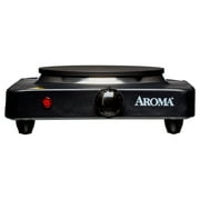AROMA 6" Single Burner Die-Cast Hot Plate, Black (AHP-303)