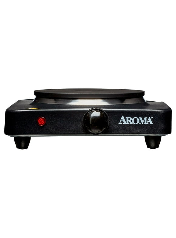 Aroma 6" Electric Single Burner Die-Cast Hot Plate, Black, New