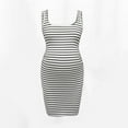 thumbnail image 2 of Maternity Dress Summer Fall Sleeveless Striped Hip Hugging Tight, 2 of 6