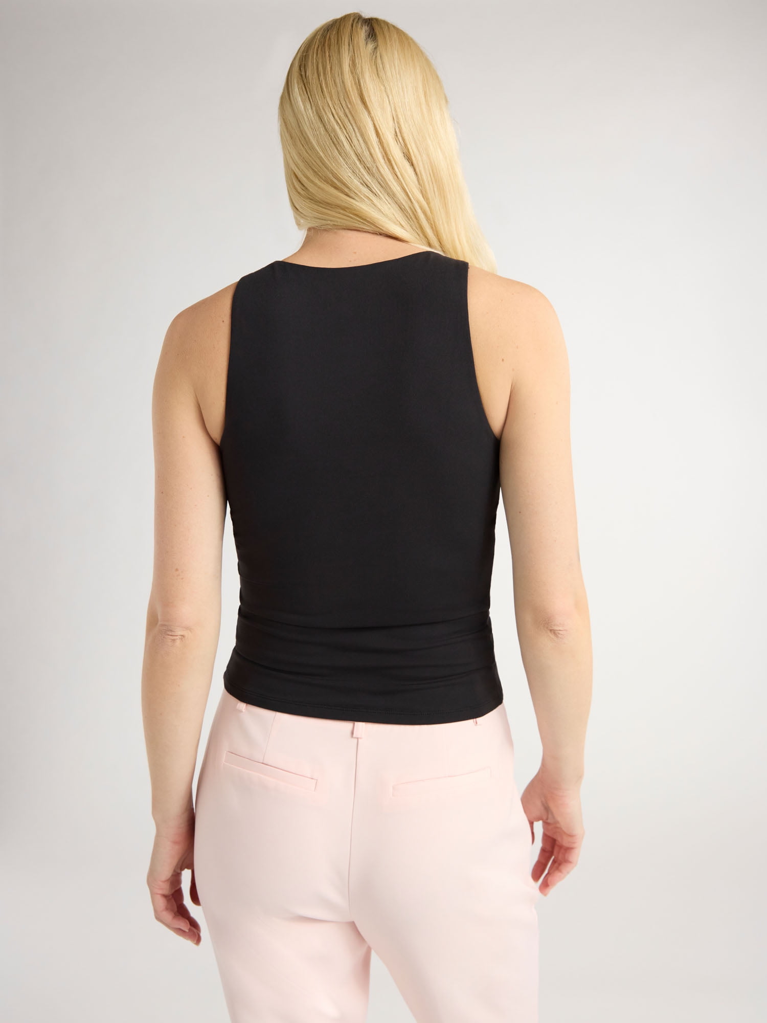 Scoop Women's High Neck Contour Tank Top, Sizes XS-XXL