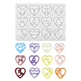 thumbnail image 5 of 2pc Heart with Constellation Silicone Pendant Molds Resin Casting Molds UV Resin & Epoxy Resin Craft Making White 165x220x9mm Hole: 1.2mm Inner Diameter: 46x49mm, 5 of 6