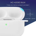 thumbnail image 4 of Insten Shockproof Silicone Protective Skin Compatible with Apple AirPods Pro 2019 Charging Case, Supports Wireless Charging, Includes Carabiner Keychain, White, 4 of 10