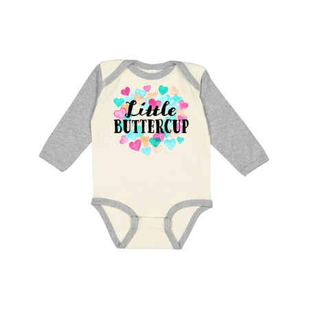 

Inktastic Little Buttercup Hearts Gift Baby Boy or Baby Girl Long Sleeve Bodysuit