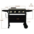 thumbnail image 6 of KingChii 4-Burner 30.6" Propane Griddle Outdoor Flat Top Gas Grill Griddle for Camping, Tailgating, BBQ, Backyard & Patio, 6 of 12