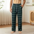 thumbnail image 2 of Aloohaidyvio Men's Pajama Pants Comfy Soft Lounge Plaid PJ Bottoms with Pockets, 2 of 5