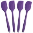 thumbnail image 1 of Silicone Spatula 4-piece Set, Heat-Resistant Non-stick Rubber Spatulas with Stainless Steel Core, Purple, 1 of 6