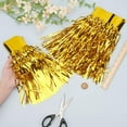 thumbnail image 3 of 2 Pack 9.8 Feet×11.8inch Gold Foil Fringe Garland Metallic Vinyl Fringe Foil Tinsel Fringe Wall Hanging Fringe Tinsel Streamers Banner for Wedding Birthday Parties Holiday Decoration DIY Making, 3 of 9