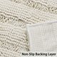 thumbnail image 3 of Alfombra de baño de chenilla peluda turquesa, 60 x 90 cm, crema, antideslizante, 3 of 7