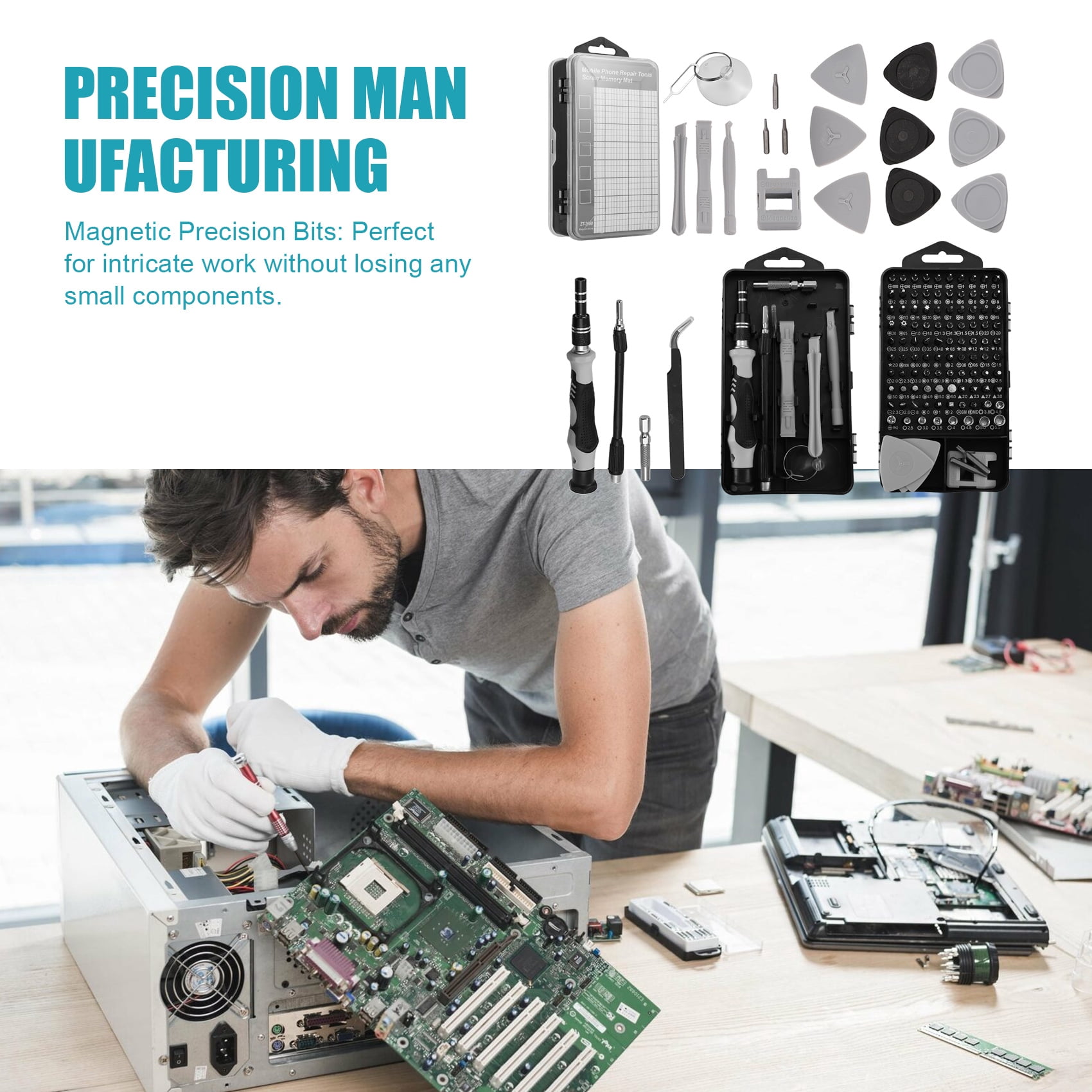 122-In-1 Multifunctional Precision Magnetic Screwdriver Set Computer PC Mobile Phone Equipment Repair Screwdrive Kit