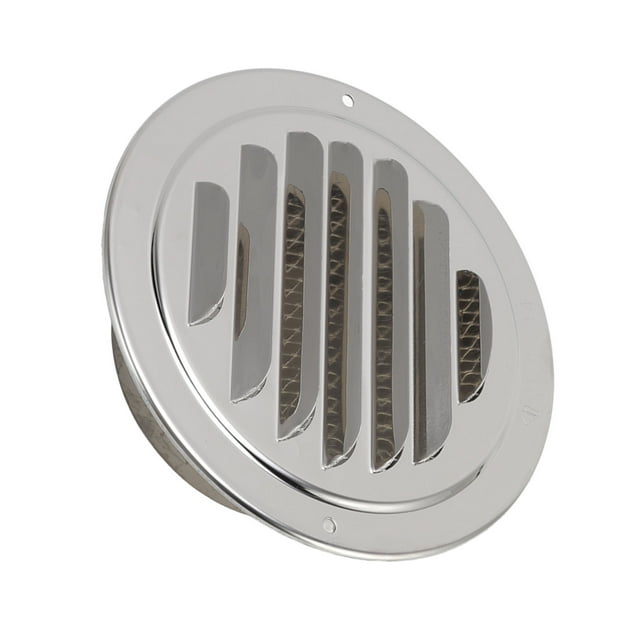 Housse de Grille d'Aération en Acier Inoxydable de 4 Pouces, Évent de Grille à Persiennes pour Mur, Sortie de Ventilation avec Conception en Maille Fine, Ardillon Ajustable, Coupe-Vent et Imperméable