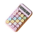 thumbnail image 4 of Calculadora de 10 dígitos, botones mecánicos de accesorios de escritorio portátil Pantalla de bolsillo básico para la escuela primaria Púrpura, 4 of 8