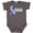 Charcoal Grey, variant on Inktastic Hydrocephalus Warrior with Light and Dark Blue Ribbon Boys or Girls Baby Bodysuit