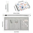 thumbnail image 3 of JIALIOU Nylon Trifold Card Wallet with ID Window Zipper Pocket for Men Women Teen Dolphin Sailboat Starfish Fish, 3 of 7