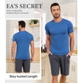 thumbnail image 4 of EA'S SECRET Men's Undershirts Bamboo Moisture-Wicking Crewneck T Shirts, Slim Fit Stretch Soft Tees for Men, 3 or 6 Pack(Lake Green/Blue/Wine Red,XL), 4 of 7