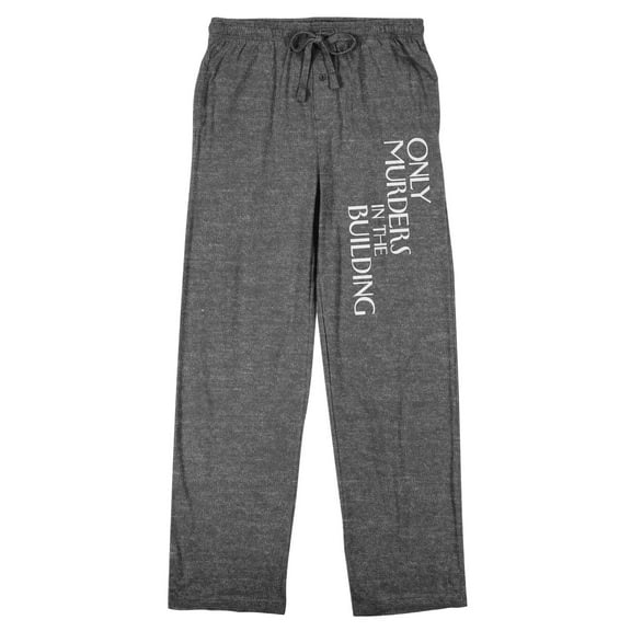 Only Murders In The Building Logo Men's Gray Heather Sleep Pajama Pants-3XL
