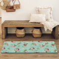 thumbnail image 4 of Pioneer Flower Floral Print Pattern Bathroom Rugs Mat, Non Slip Microfiber Bathroom Rug with Rubber Backing, Soft Mats for Bathroom Floor Tub Shower, 17"x47", 4 of 5