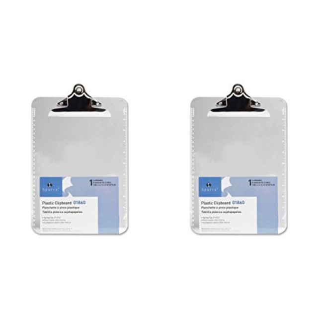 sparco transparent plastic clipboard, 9 x 12-1/2 inches, clear (spr01860), 2 packs - Walmart.com sparco transparent plastic clipboard, 9 x 12-1/2 inches, clear (spr01860), 2 packs - Walmart.com