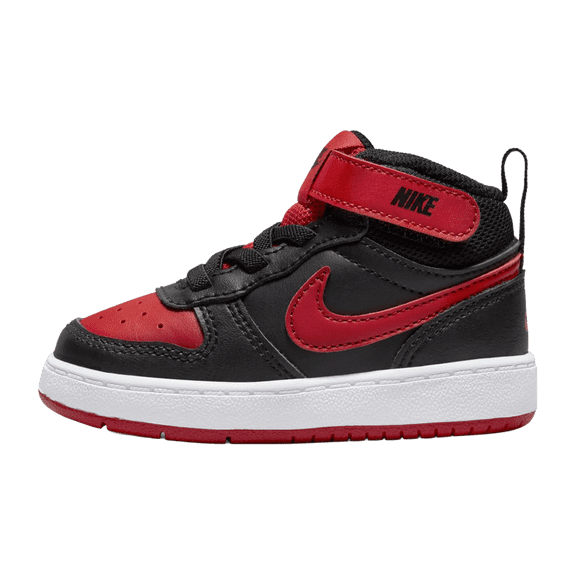 NIKE TODDLER Court Borough Mid 2 TD "Bred" CD7784 003 CD7784 003 from Stadium Goods