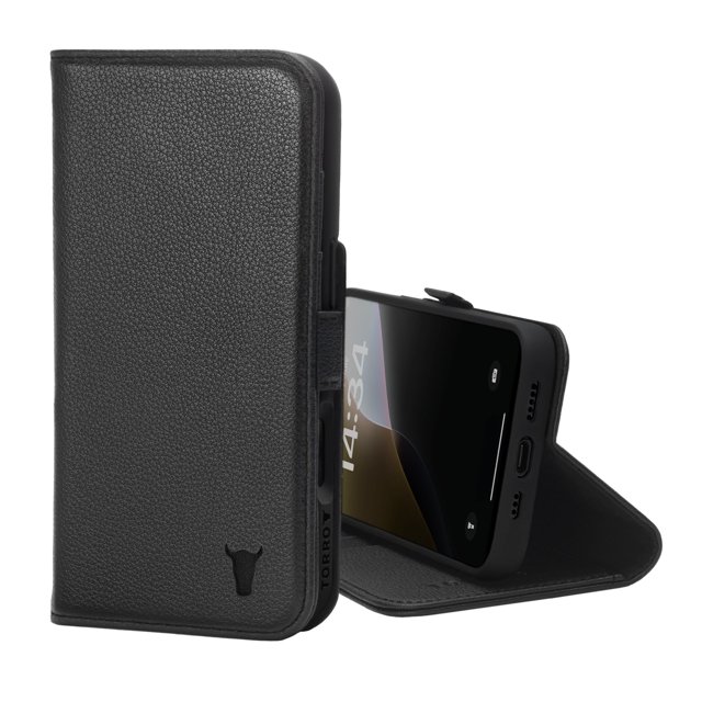 Funda TORRO Premium de piel tipo cartera para iPhone 16 Pro de 6.3 pulgadas