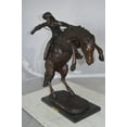 thumbnail image 3 of Nifao Wooly Chaps Bronze Statue by Remington Handcrafted in Detailed Bronze – Bronze Statue, Western Art, 19"L x 11"W x 23"H, 3 of 16