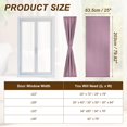 thumbnail image 2 of 1 PC Cortina para puerta francesa, 25" x 79" Cortinas térmicas aislantes de energía, drapeado de poliéster con bolsillo de varilla para tratamientos de ventanas de cocina y puerta de entrada, Rosa, 2 of 6
