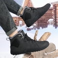 thumbnail image 3 of LASUDRAA Men's Snow Boots Waterproof Warm Fur Lined Winter Hiking Boot Non-Slip Outdoor Ankle-High High-Top Shoes, 3 of 7