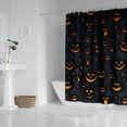 thumbnail image 2 of Halloween Glowing Pumpkins Pattern Shower Curtain 72"x72" ,Bathroom Decorative Shower Curtains Set with 12 Hooks,Modern Waterproof Washable Shower Curtain, 2 of 6