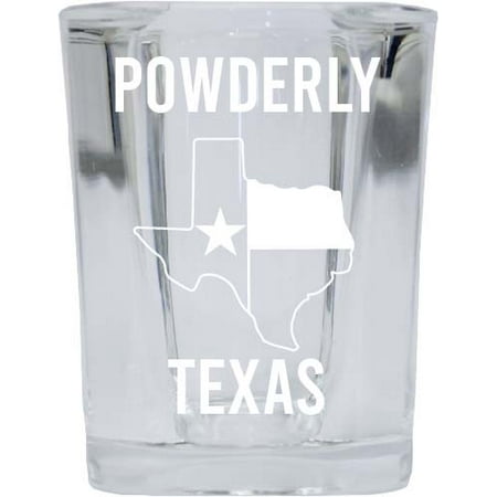 

Powderly Texas Souvenir Laser Etched 2 Ounce Square Shot Glass Texas State Flag Design