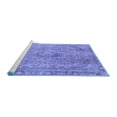 thumbnail image 2 of Ahgly Company Machine Washable Indoor Square Abstract Blue Modern Area Rugs, 6' Square, 2 of 4
