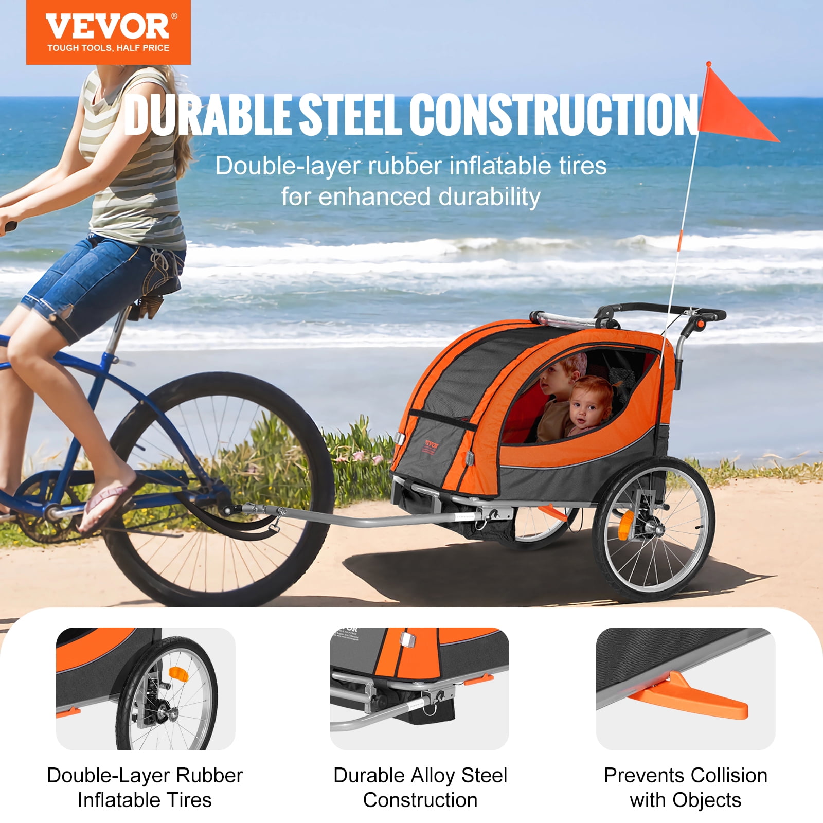 Beach bike trailer hotsell