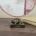 thumbnail image 2 of Collected antiques and old objects from the countryside: a turtle-shaped seal, a bronze seal, and a small turtle-shaped square seal., 2 of 4