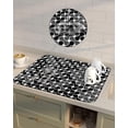 thumbnail image 4 of Black Grey Geometric Dish Drying Mat for Kitchen Counter,Super Absorbent Quick Dry Coffee Bar Mat Pad Diatomaceous Sink Mat Non Slip Dish Drainer Mat 23.5x15.5 Middle Century Modern White Abstract Art, 4 of 6