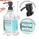 thumbnail image 2 of Matsuzay Dispensador de jabón con bomba de acero inoxidable, champú, Gel de ducha, accesorios de baño, botellas de vidrio de 500ML, Almacenamiento y organización del hogar Plata quinientos cincuenta, 2 of 6