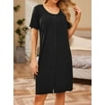 thumbnail image 2 of Avidlove Womens Nightgown Short Sleeve Button Down Pajama Dress Sexy Ladies Sleepwear Maternity Night Shirts, 2 of 7