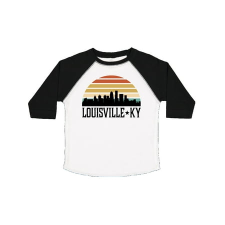 

Inktastic Louisville Kentucky Skyline Retro Sunset Gift Toddler Boy or Toddler Girl T-Shirt