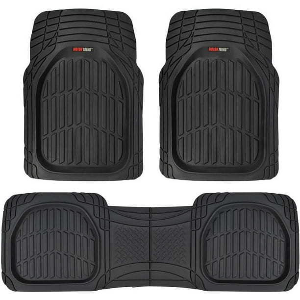 Motor Trend FlexTough Car Floor Mats Contour Liners Heavy Duty Deep Dish Rubber Mats for Car