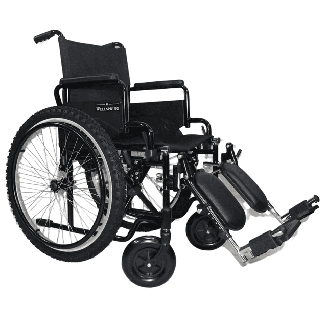 Silla De Ruedas Todo Terreno Con Eleva Piernas Premium Llantas Neumáticas