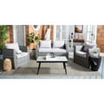 thumbnail image 3 of Safavieh  Outdoor Living Tarien Wicker 4-Piece Living Patio Set Grey/Grey Cushion, 3 of 5