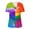 #18, variant on Womens Tops Summer V Neck Short Sleeve T-Shirts Tie Dye LGBT Pride Shirts Casual Loose Button Equality Blouses Fashion Funny Graphic Tee Tops Plus Size Tops for Women S-5XL