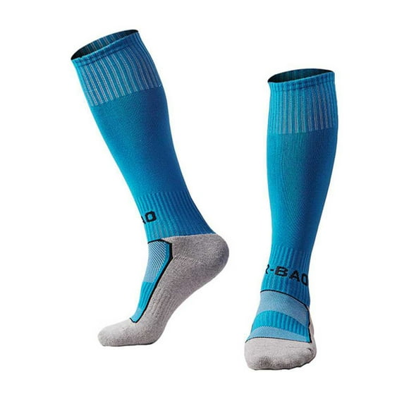 Children Boys Girl Football Socks Towel Bottom Good Breathability long socks kids football Kids Sports Long Socks,M,Sky Blue