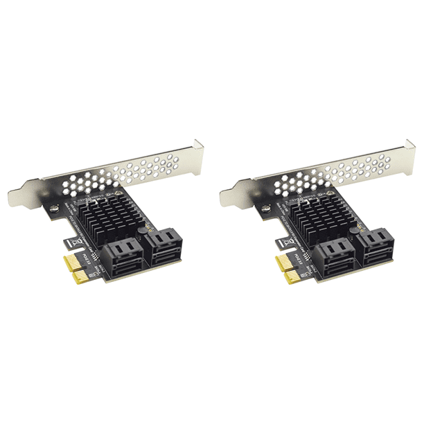 SATA PCIe Bracket 4 Port III Tarjeta 6Gbps 3.0 a PCI-e 1X Adaptador con
